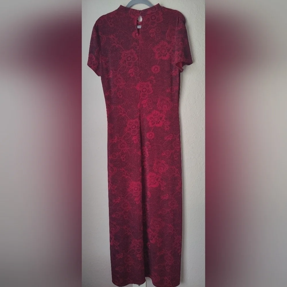 CDC Women's Maxi Floral Burgundy Dress Size 16